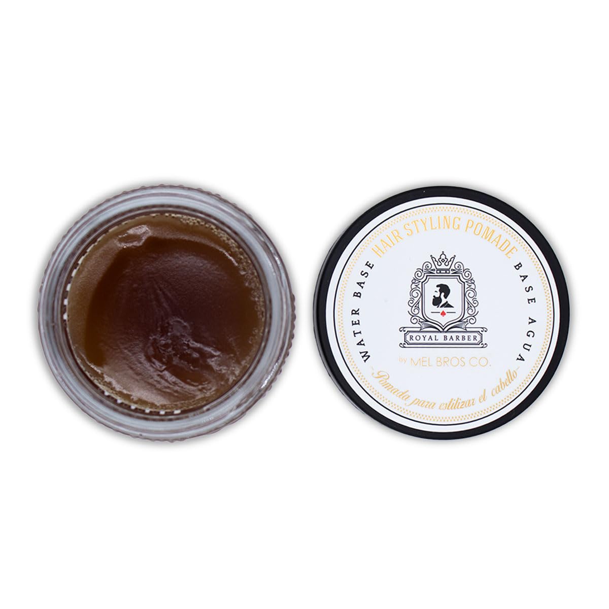 MEL BROS CO. - ROYAL BARBER, Hair Styling Pomade - Pomada para estilizar el Cabello (4 oz / 118 ml, Base Agua)