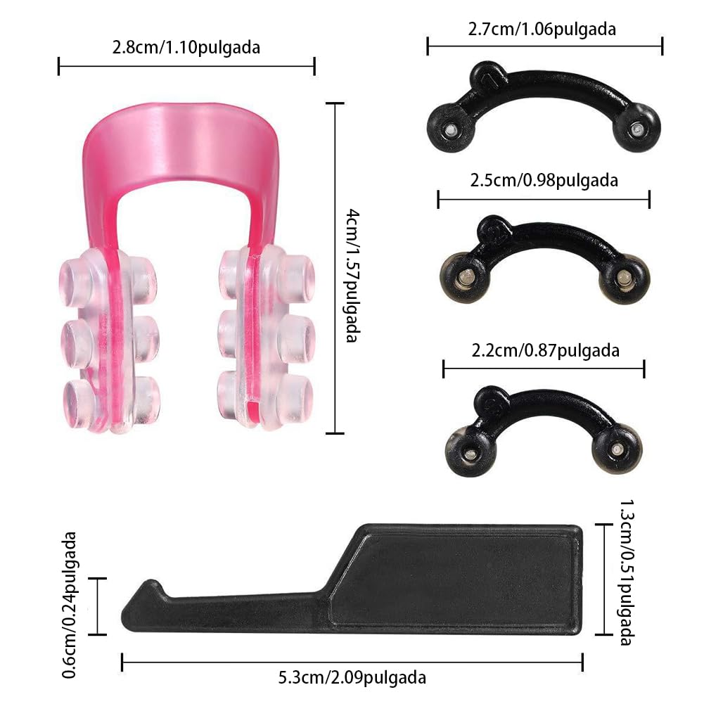 9 pares de moldeadores para levantar la nariz,3 herramientas auxiliares,3 pinzas para la nariz,Clip moldeador la nariz,Nose Up Lifting Shaper Clip,Nariz Levante Corrector de Herramientas de Belleza