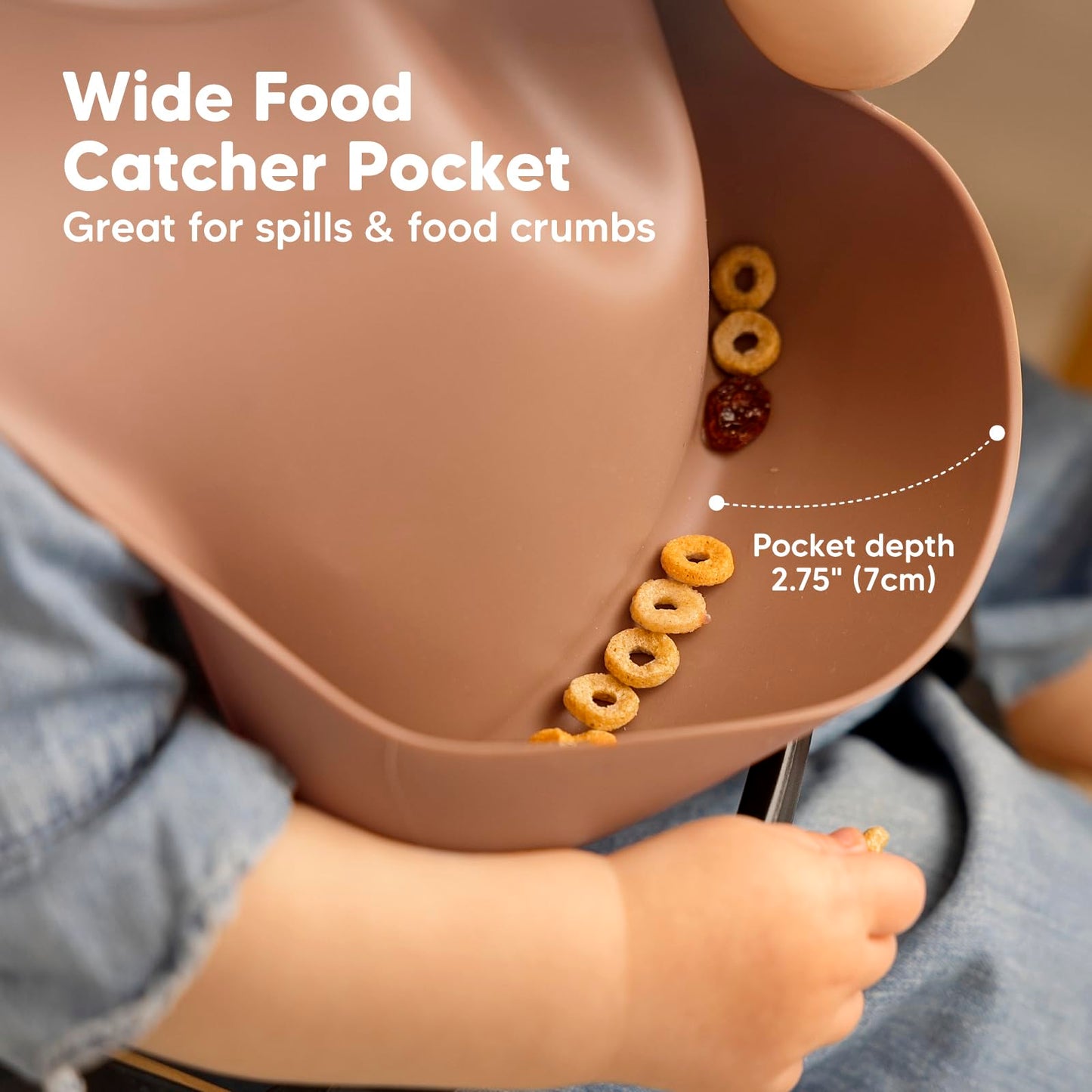 KeaBabies - Paquete de 2 baberos de silicona para bebés para comer, baberos de silicona pura de grado alimenticio, baberos para niños pequeños, baberos impermeables, baberos de alimentación, baberos de silicona para niños pequeños, niñas (anochecer)