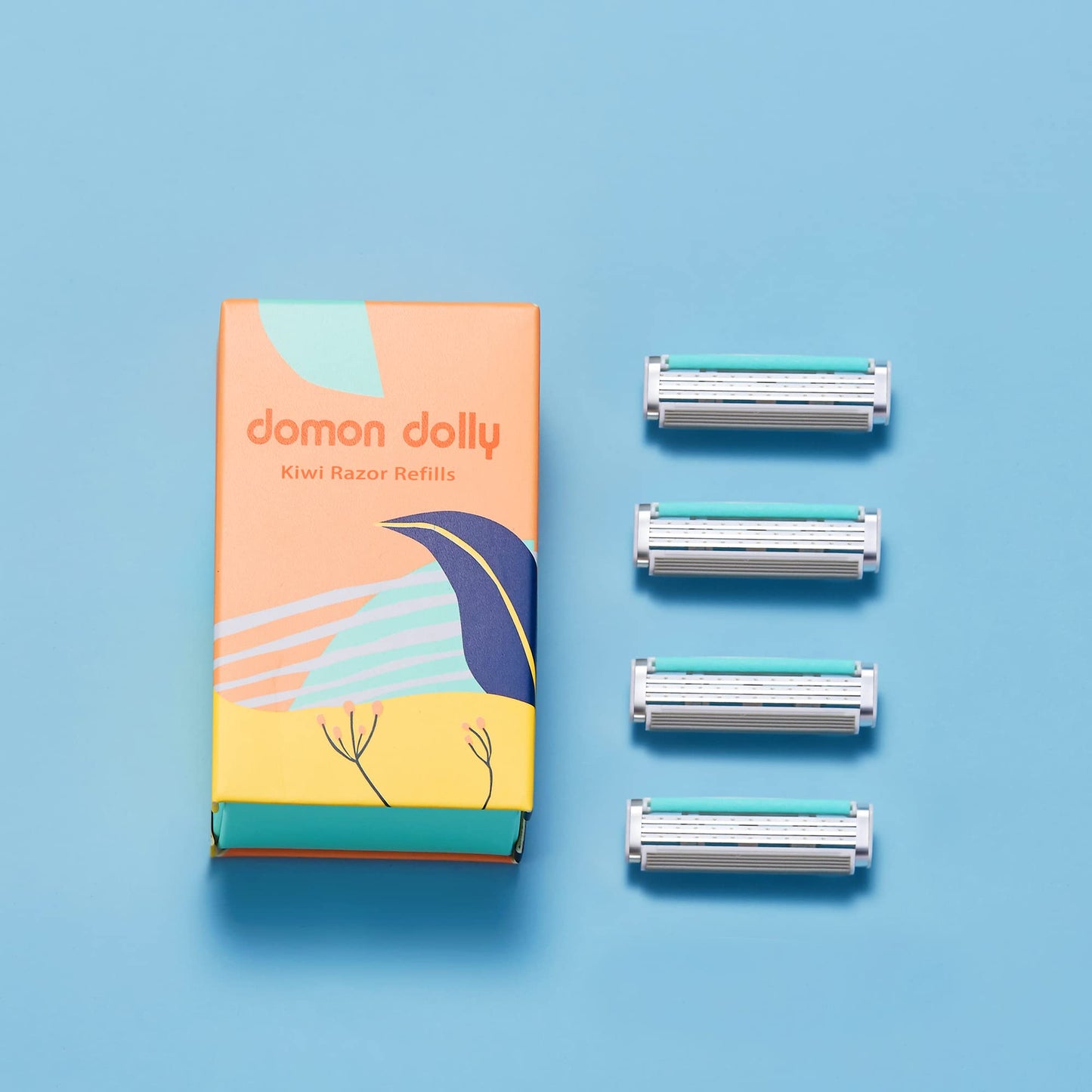 Domon Dolly Maquinillas de afeitar para mujeres 3 cuchillas cartuchos de afeitar, 4 unidades