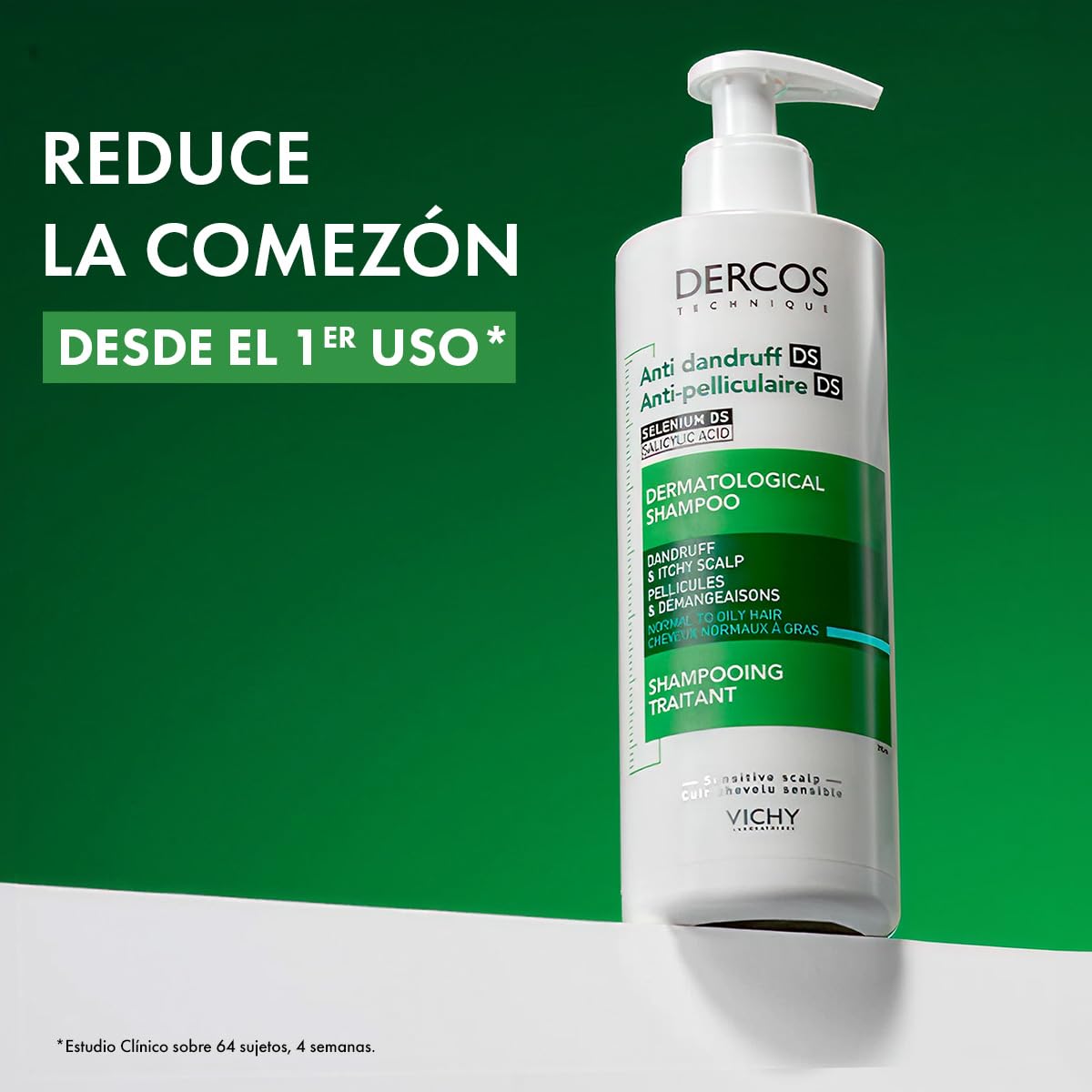 Vichy Dercos Shampoo Dermatológico Anti-Caspa Cabello Normal a Graso 390ml