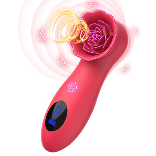 Vibrador ZEZELIFE Rosa Pantalla LCD Silicona 9 Modos para Mujer
