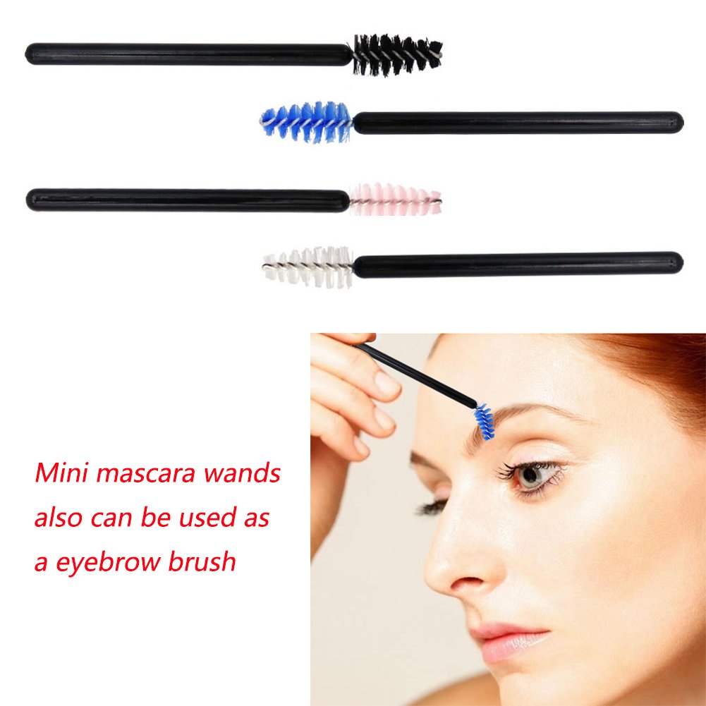 400 Pack Mini Mascara Wands, Disposable Small Lash Brushes for Lower Lashes Eyelash Extensions Makeup Applicators Tool