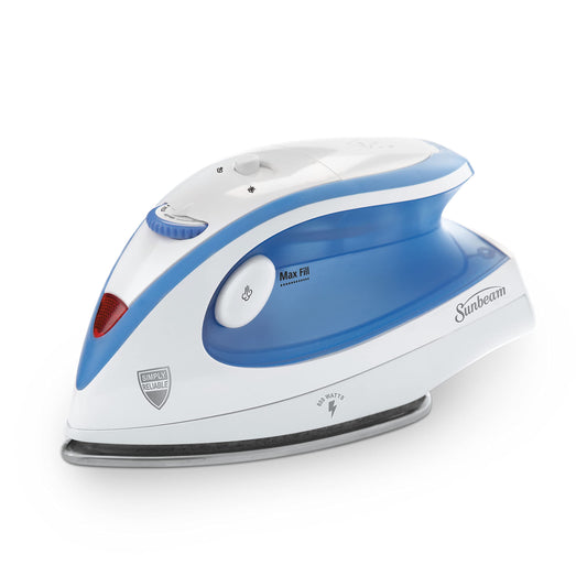 Plancha de Viaje Sunbeam Blanco Suela Antiadhesiva Compacta de 800 W
