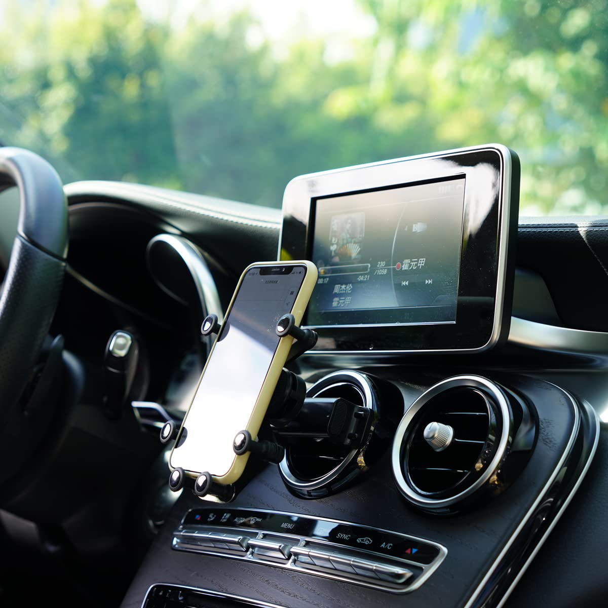 Soporte para Teléfono X-Rnio Compatible con Mercedes Benz y Mini Cooper Accesorios Negros