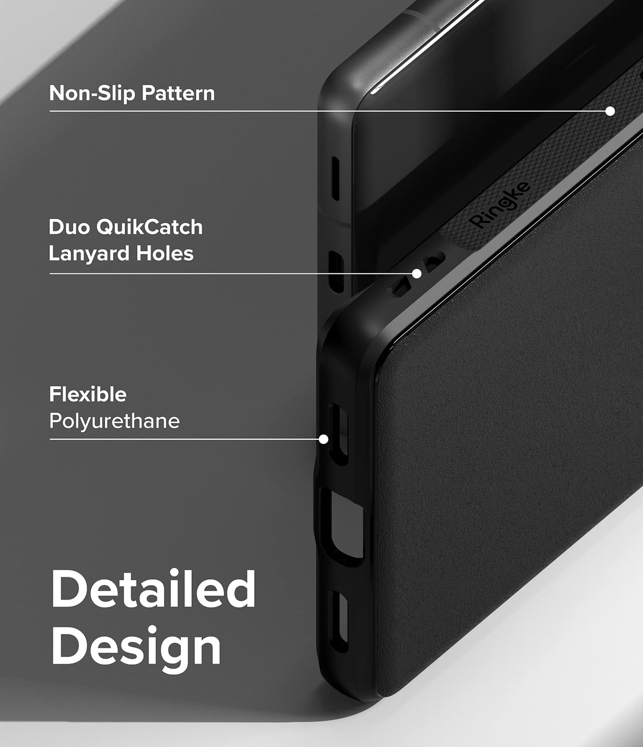 Funda Ringke Onyx Google Pixel 7a 5G Negro Antideslizante con Protección Adicional