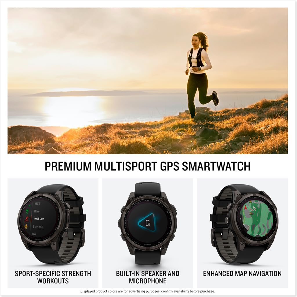 Reloj Garmin Fenix 8 Zafiro Solar 47mm Gris Carbono/Gris Guijarro