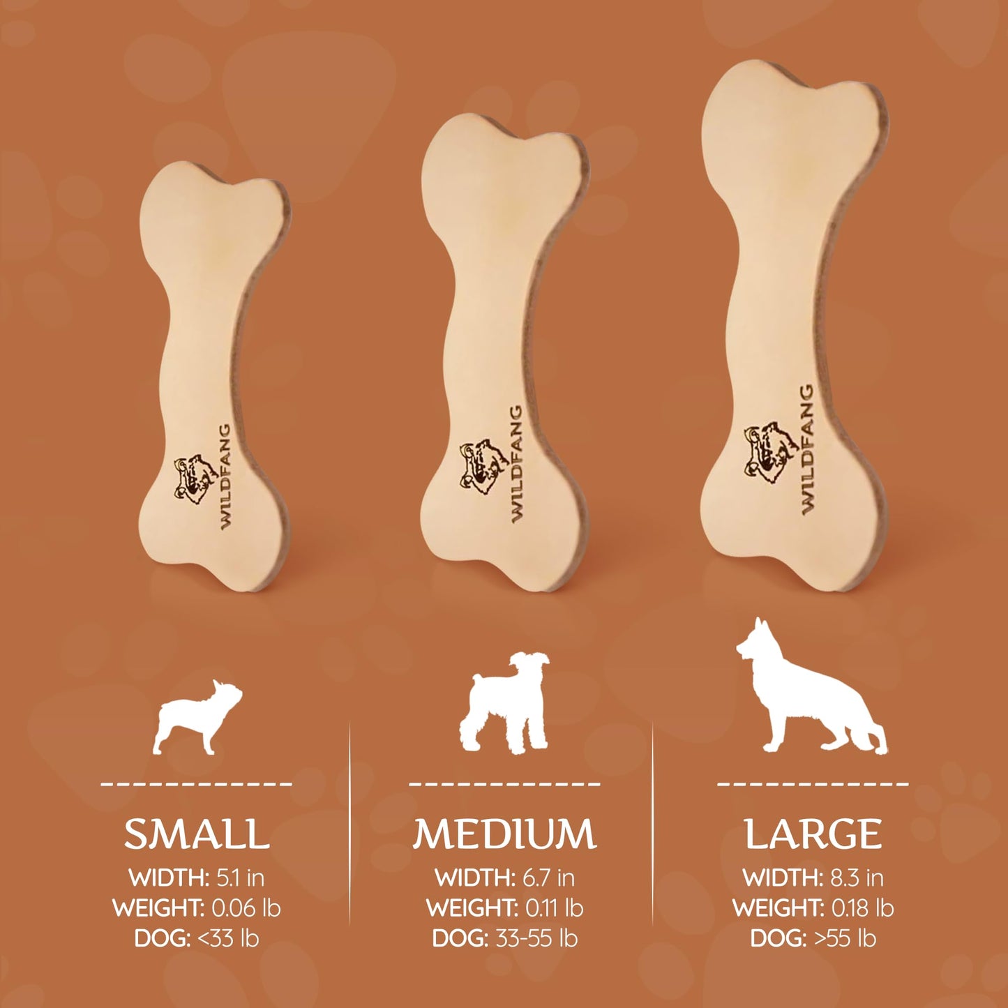 Huesos de Cuero Wildfang Huesos para Perros Cuidado Dental