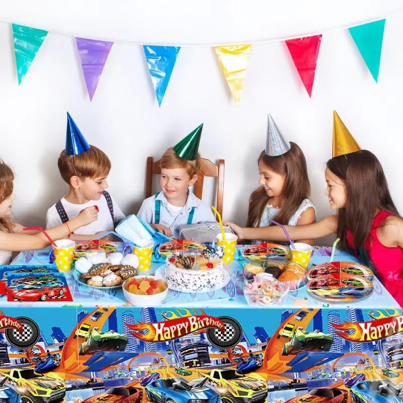 Suministros de Fiesta de Cumpleaños para Niños Temática de Coches Vajilla Desechable 41 Piezas