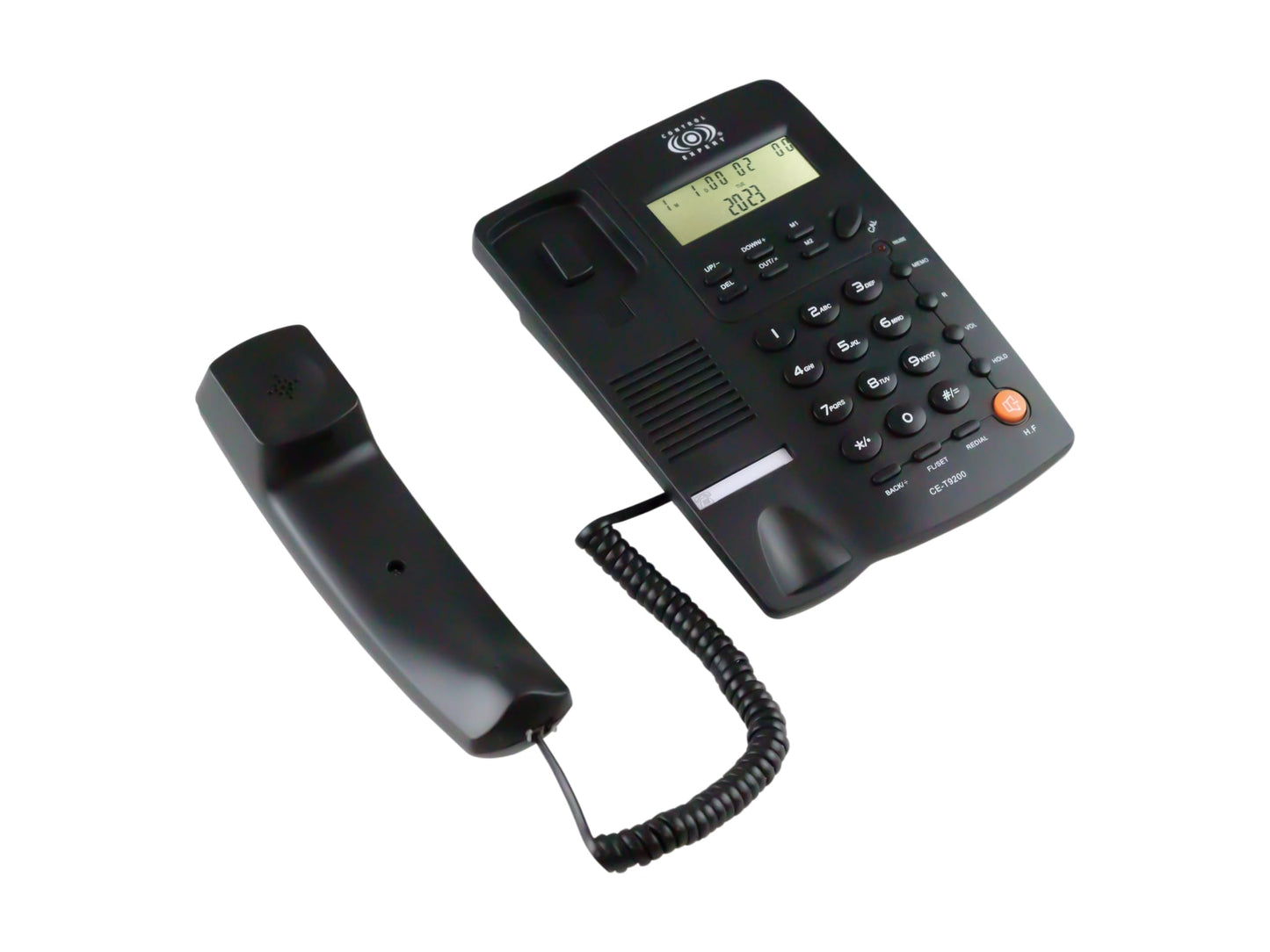 CONTROL EXPERT Teléfono Alámbrico de Casa con Identificador de Llamadas, Manos Libres y Calculadora | Teléfono Fijo Moderno para Oficina, Negocio u Hotel | Diseño Compacto y Funcional