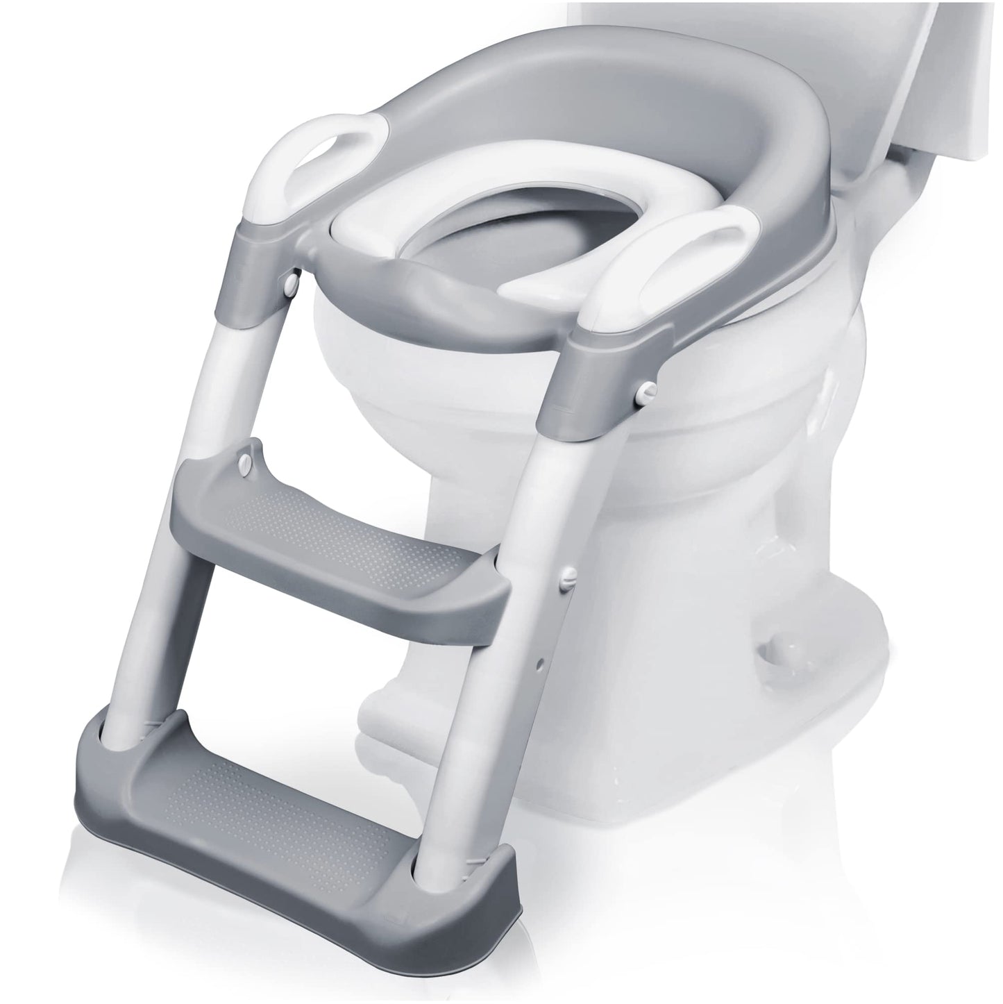 MAGMALIFE Baño Entrenador para Bebé, Asiento Entrenador para Baño con Escalera Antideslizante, Taburete Plegable Infantil para Taza de Baño, Fácil de Guardar, Asiento Ergonómico, Edad de 2 a 5 Años