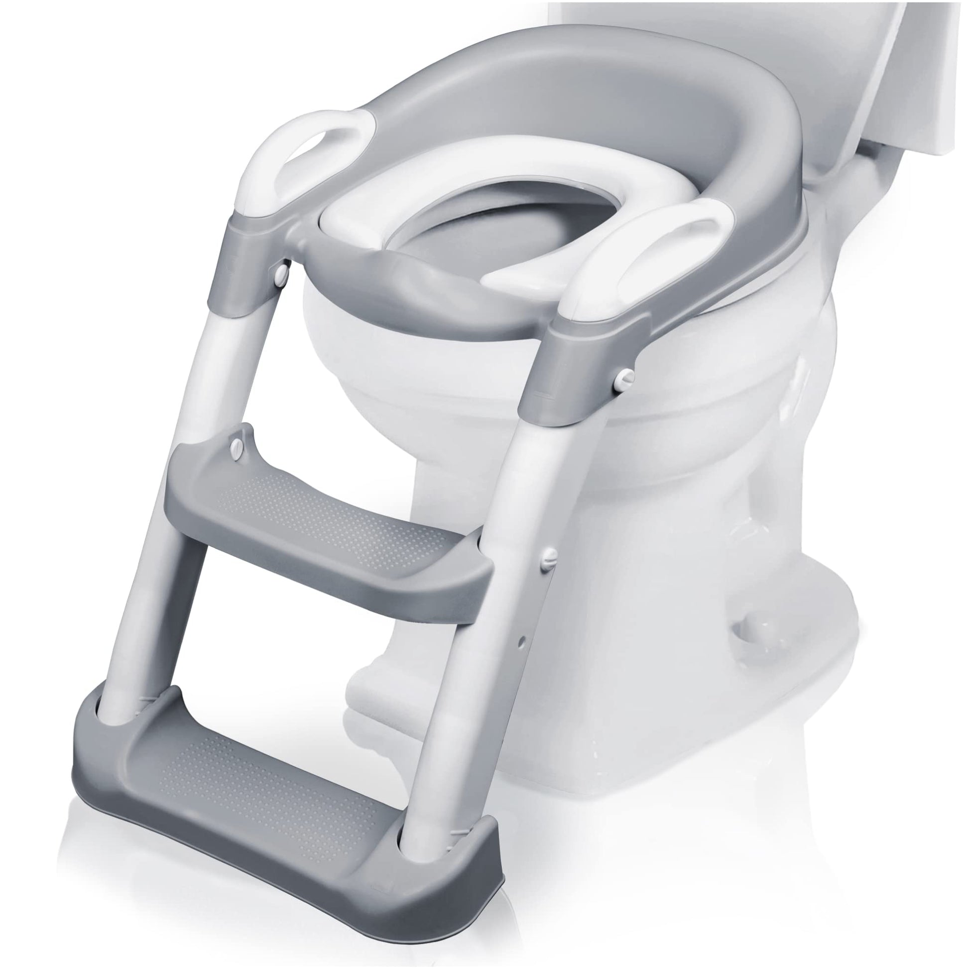 MAGMALIFE Baño Entrenador para Bebé, Asiento Entrenador para Baño con Escalera Antideslizante, Taburete Plegable Infantil para Taza de Baño, Fácil de Guardar, Asiento Ergonómico, Edad de 2 a 5 Años