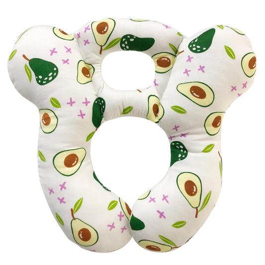 Almohada de Viaje Aguacate Blanco para Bebé Cojín Suave y Agradable