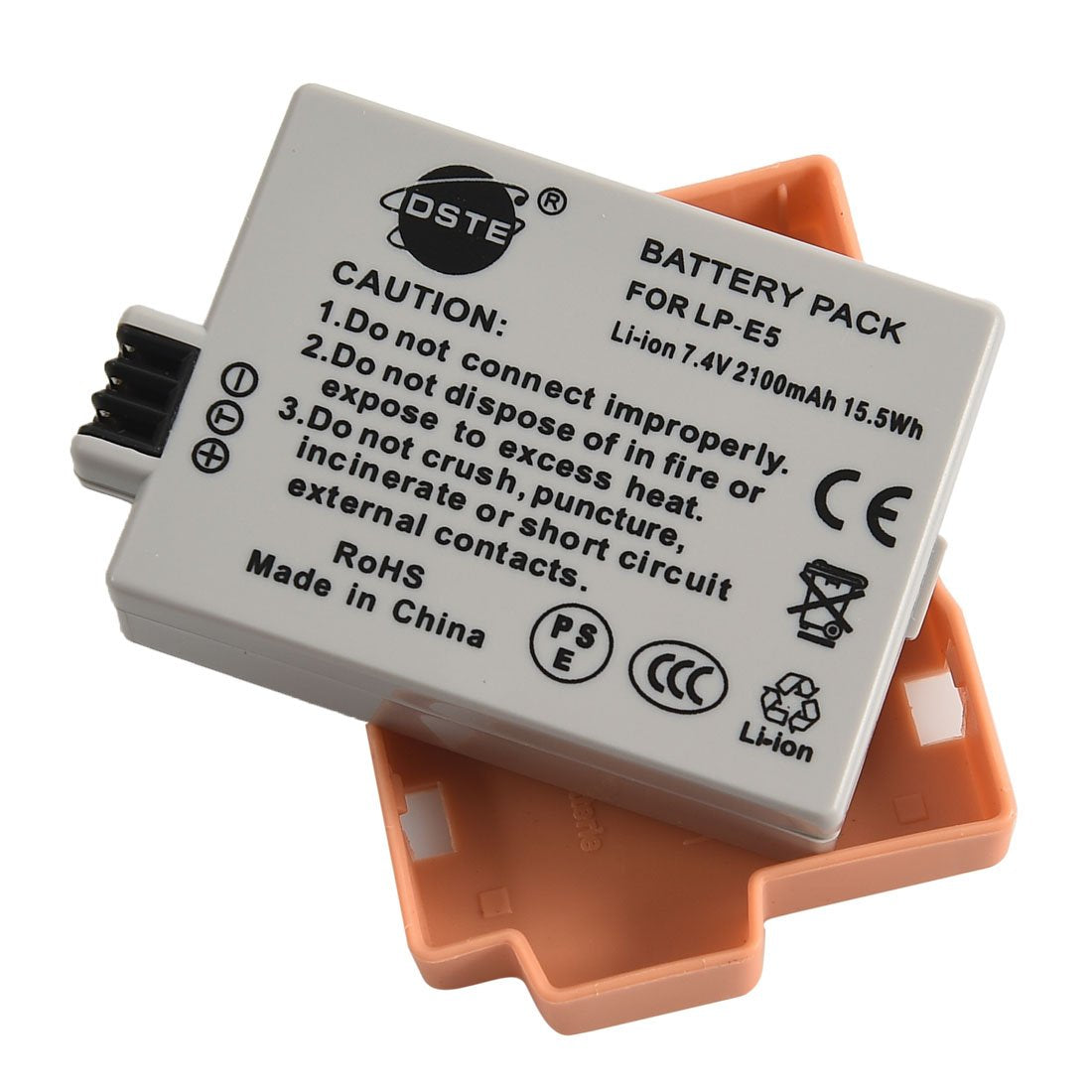 Batería LP-E5 DSTE Recargable Canon EOS 450D 500D 1000D con Cargador para Viaje y Auto