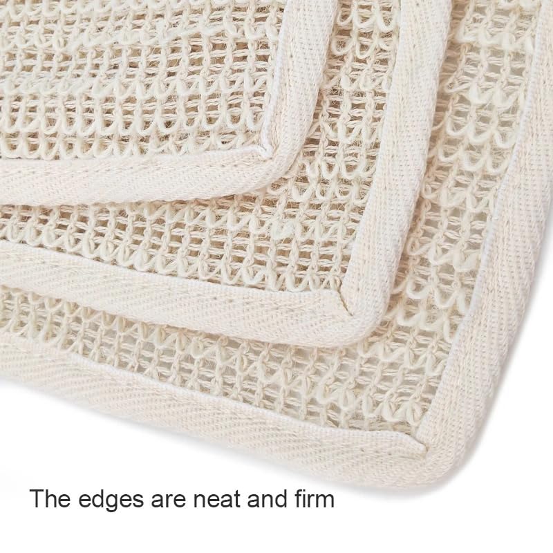 April's Angels Toallita de sisal 100% natural. Exfoliación suave para una piel más suave. Duradera y reutilizable para rostro y cuerpo. 100% biodegradable. Elimina las células muertas y la suciedad