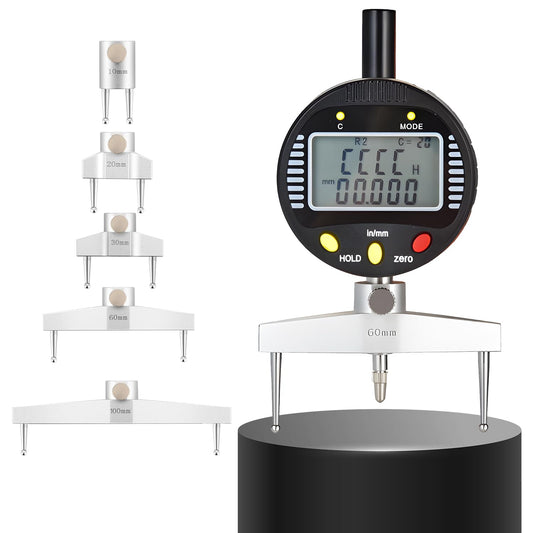 CGOLDENWALL Radiómetro digital de alta precisión radiómetro electrónico interior y exterior, con garra de medición reemplazable de 10 mm / 20 mm / 30 mm / 60 mm / 100 mm, negro 0,2 "- 27,5"