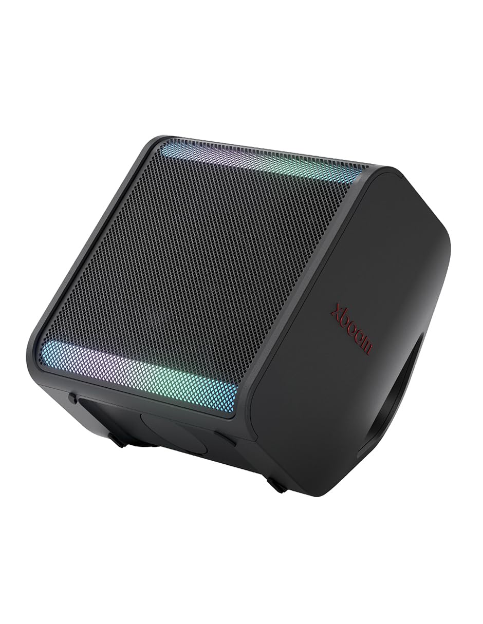 LG xboom Stage 301 AI by will.i.am | Bocina Bluetooth Portátil | Sonido Estéreo con AI y Calibración Inteligente | 12 hrs de Batería | Resistente al Agua IPX4 | Karaoke y DJ App