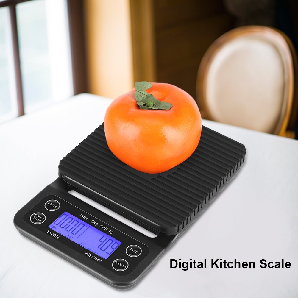 Báscula Digital de Cocina, Balanza de Alimentos Multifunción Alta Precisión Peso de Joyería para Cocinar Droga Café