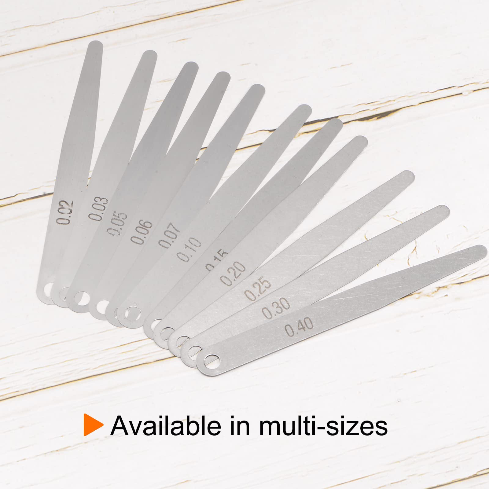 HARFINGTON 5uds Galga Grosores 1,0mm Grosor Calibre 65MN Acero Métrica Brecha Herramienta Medición, Hoja Única