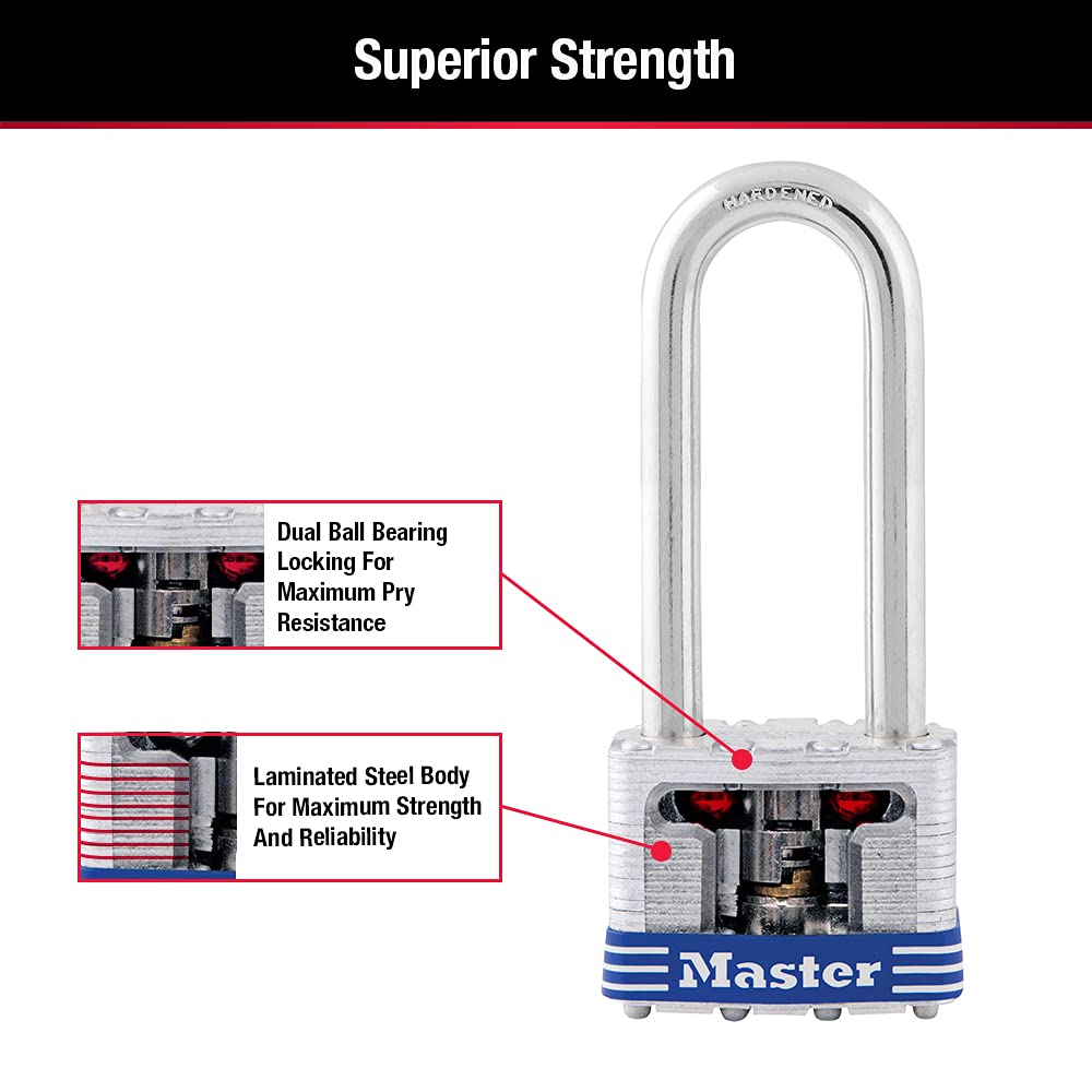 Candado Master Lock acero laminado 1-9/16 pulgadas ancho 3DLH