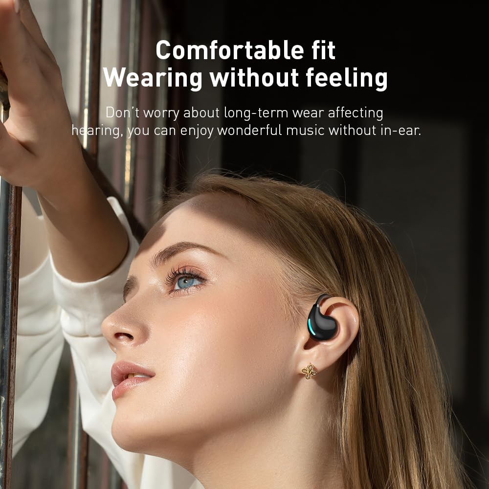Auriculares Inalámbricos IHAO Luz Destello Diseño Oído Abierto para Deportes