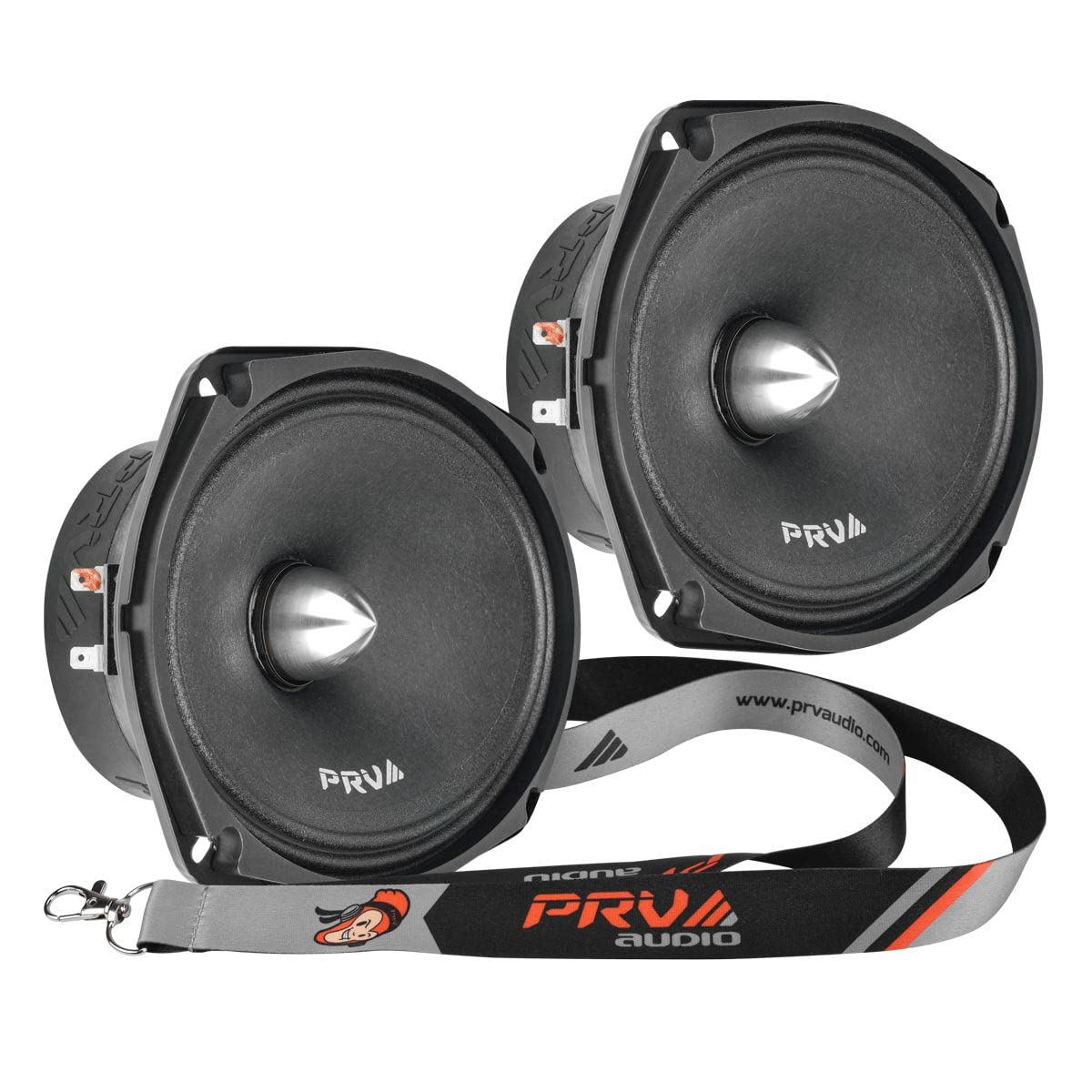 PRV AUDIO 2 altavoces 69MR500-4 Bullet de rango medio de 15.24 x 22.86 cm, 500 vatios, potencia máxima de 4 ohmios, alto rendimiento, con 1 cordón exclusivo (2 altavoces)