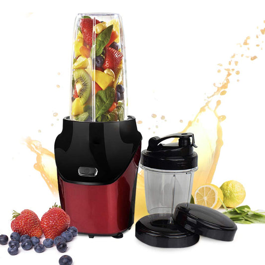 Bullet Blender Licuadora Procesador de Alimentos 1000W Pulverizador de alimentos| Libre BPA | Cuchillas Desmontables Acero Inoxidable| Color Cereza Metálico