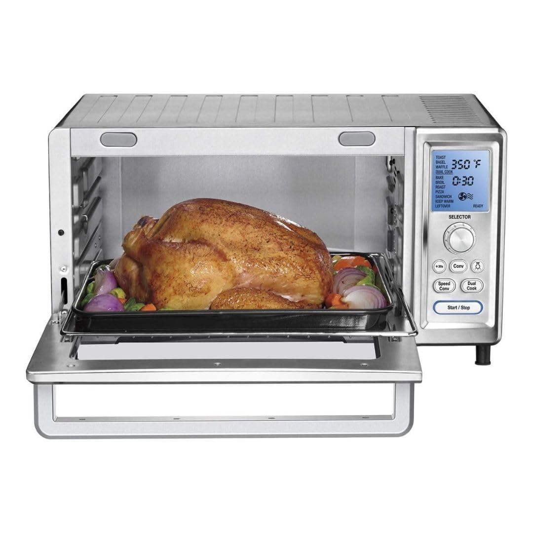 Cuisinart TOB-260N1 Horno tostador de convección de chef, 20.8 pulgadas de largo x 17.9 pulgadas de ancho x 11.4 pulgadas de alto, acero inoxidable