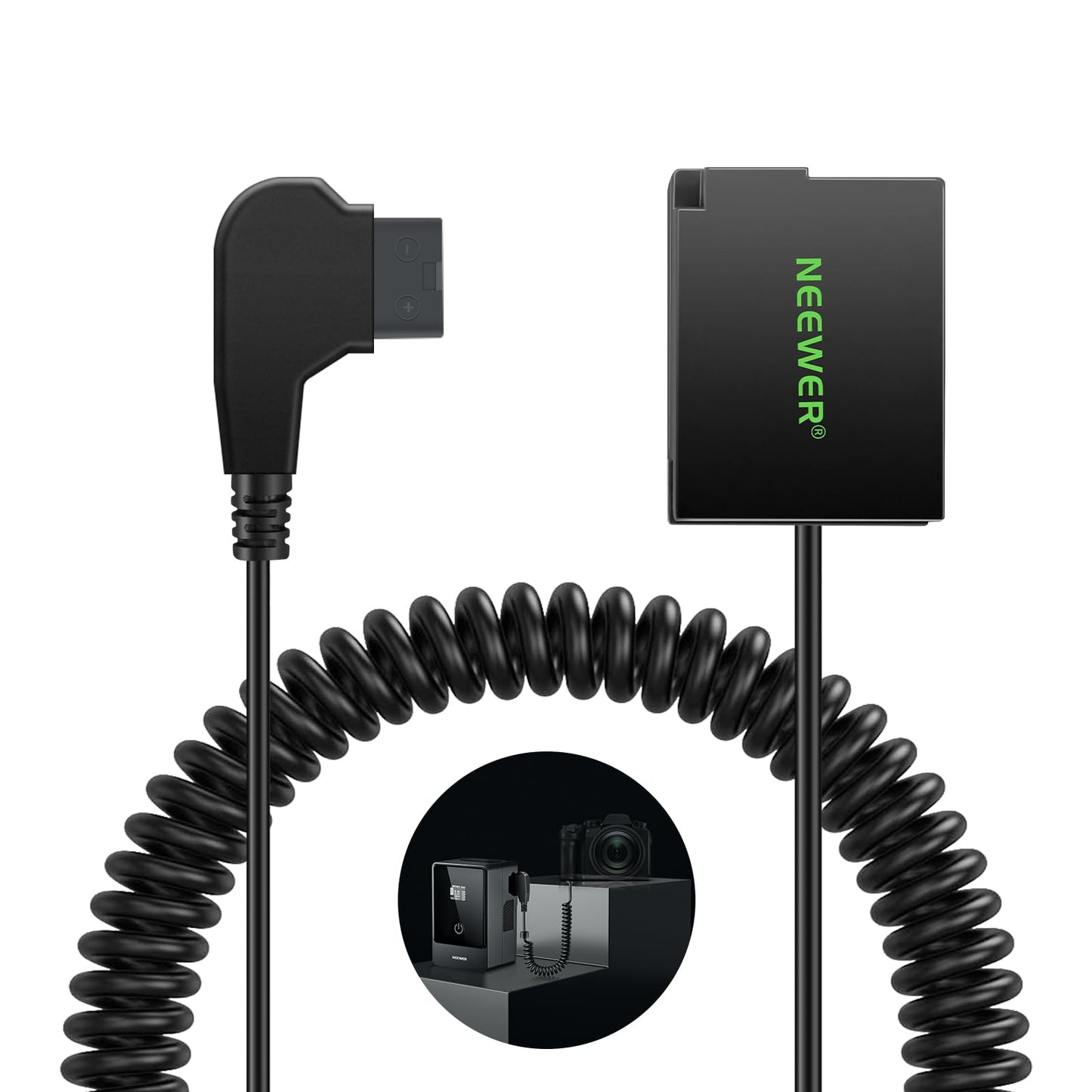 NEEWER D Tap a DMW-BLC12 Batería Ficticia para Batería Montaje en V, Compatible con Panasonic Lumix DMC-G7 G85 G5 FZ300 FZ2500 FZ1000 GH2 FZ200 G6 GX8 DC-Z1000 II G95 Sigma FP FP L V-LUX 5, VP-BLC12