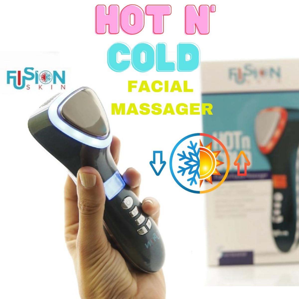 Lift Care Fusion Skin Hot & Cold Masajeador facial dual Sonic Vibration Anti-Envejecimiento Dispositivo (Fusion Skin)
