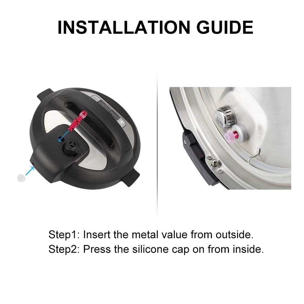 Recambios originales para válvulas de flotador para olla instantánea Duo 3, 5, 6, 8 cuartos de galón, Duo Plus, Ultra, LUX 3, 8 Qt, tapones de sellado de flotador de olla a presión, 7 paquetes