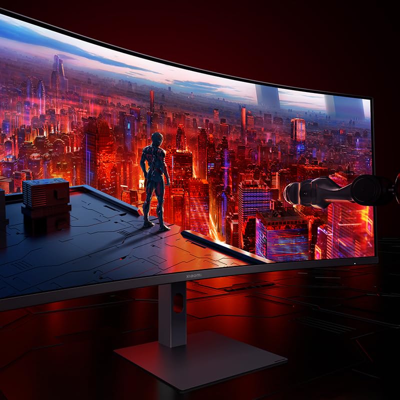 XIAOMI Curved Gaming Monitor G34WQi | 34" Panel VA WQHD (3440 * 1440) HDR 10 180Hz | Amplia Gama de Colores | Luz Led RGB Trasera | AMD Freesync Premium | 1ms MPRT | Altura Ajustable