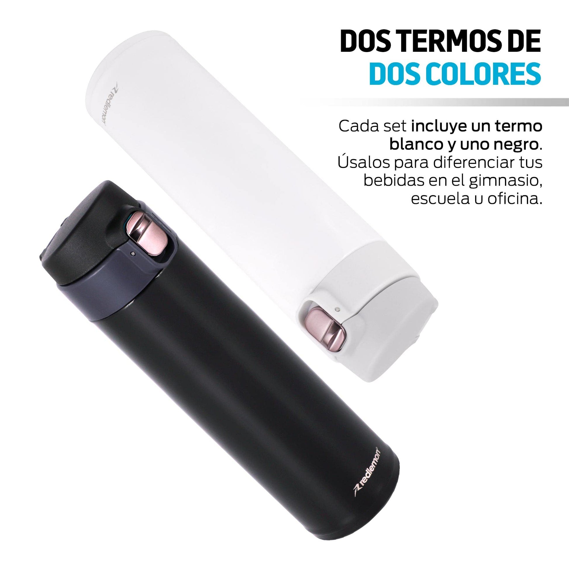 Termo de Acero Inoxidable Redlemon 420 ml Doble Pared con Tapa Hermética