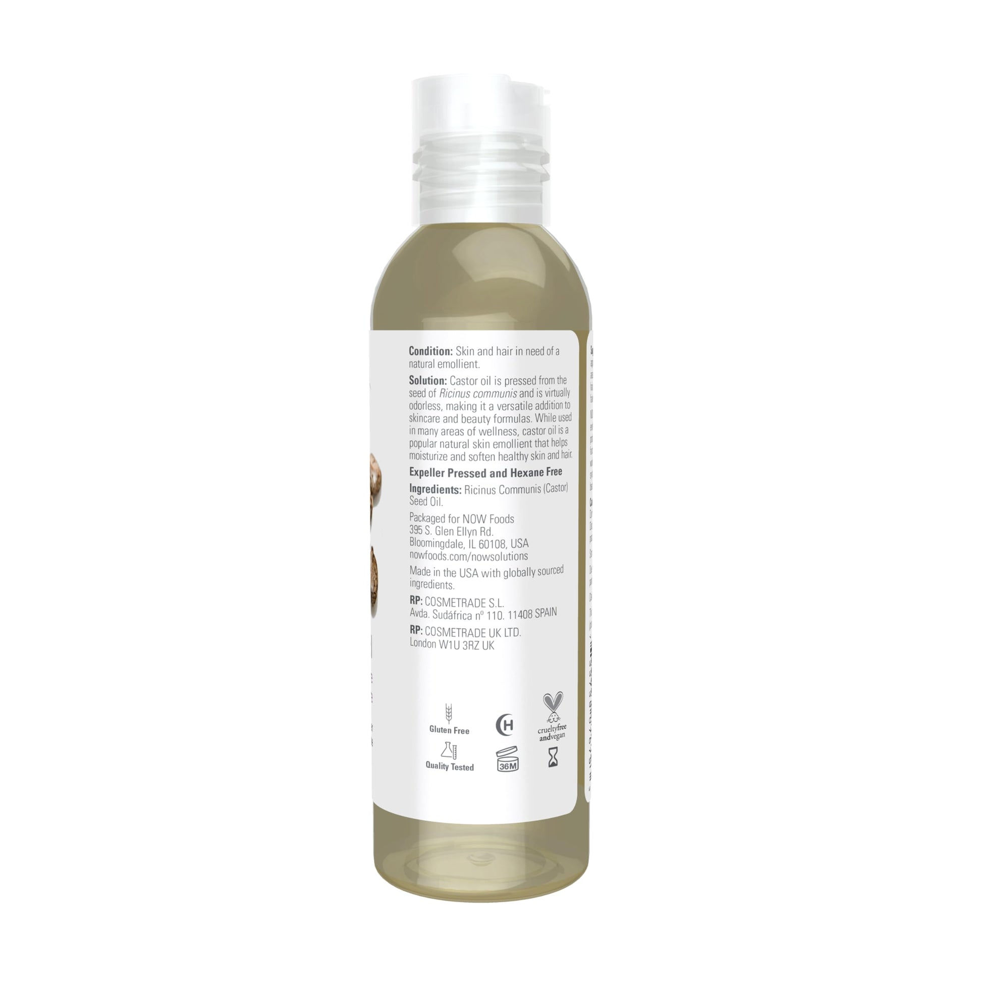 Now Foods | Castor Oil, 4 Oz | Aceite de Ricino, 118 Ml