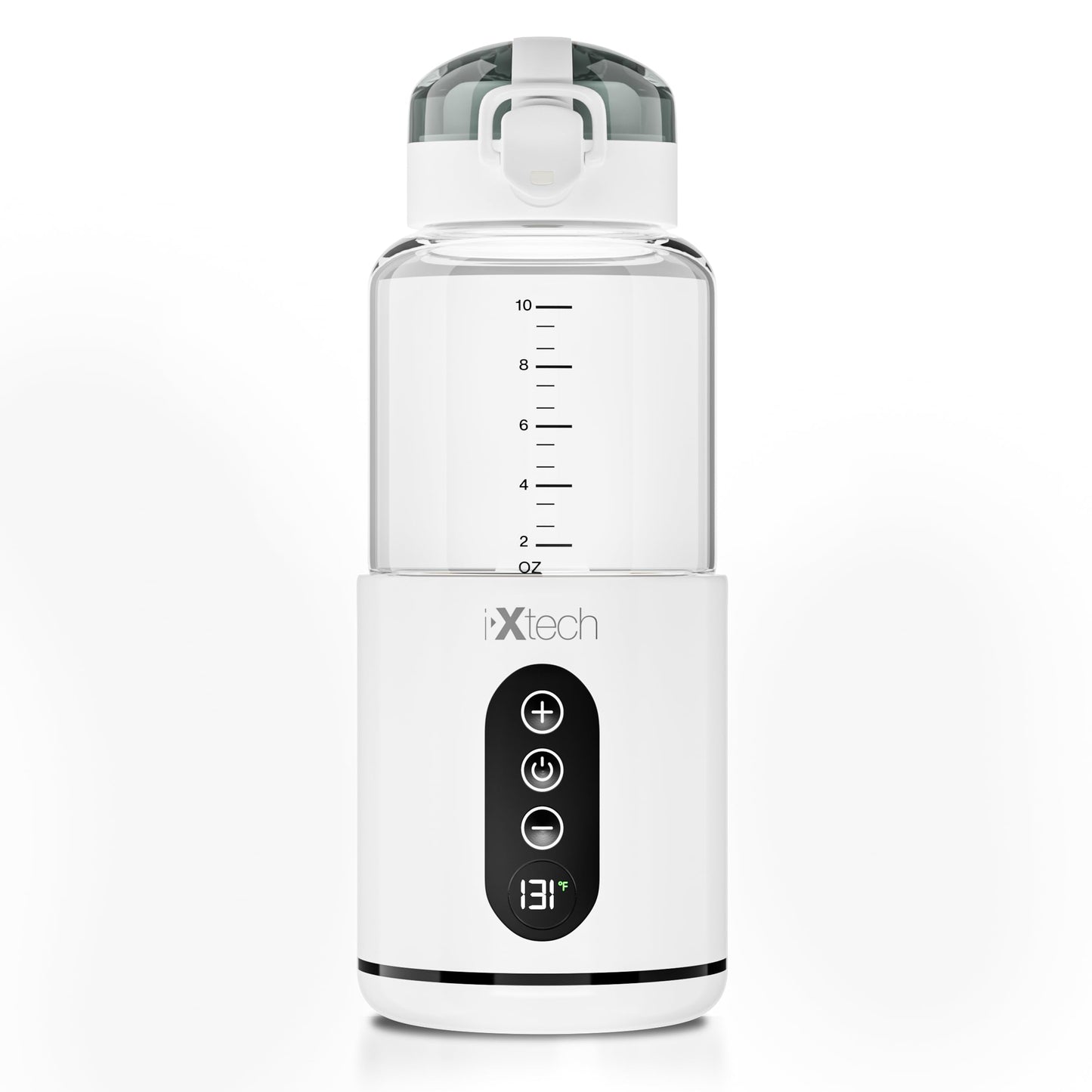 IXTECH Calentador de agua portátil para viajes, leche materna instantánea, calentador de botella portátil de agua con control de temperatura, recargable, inalámbrico