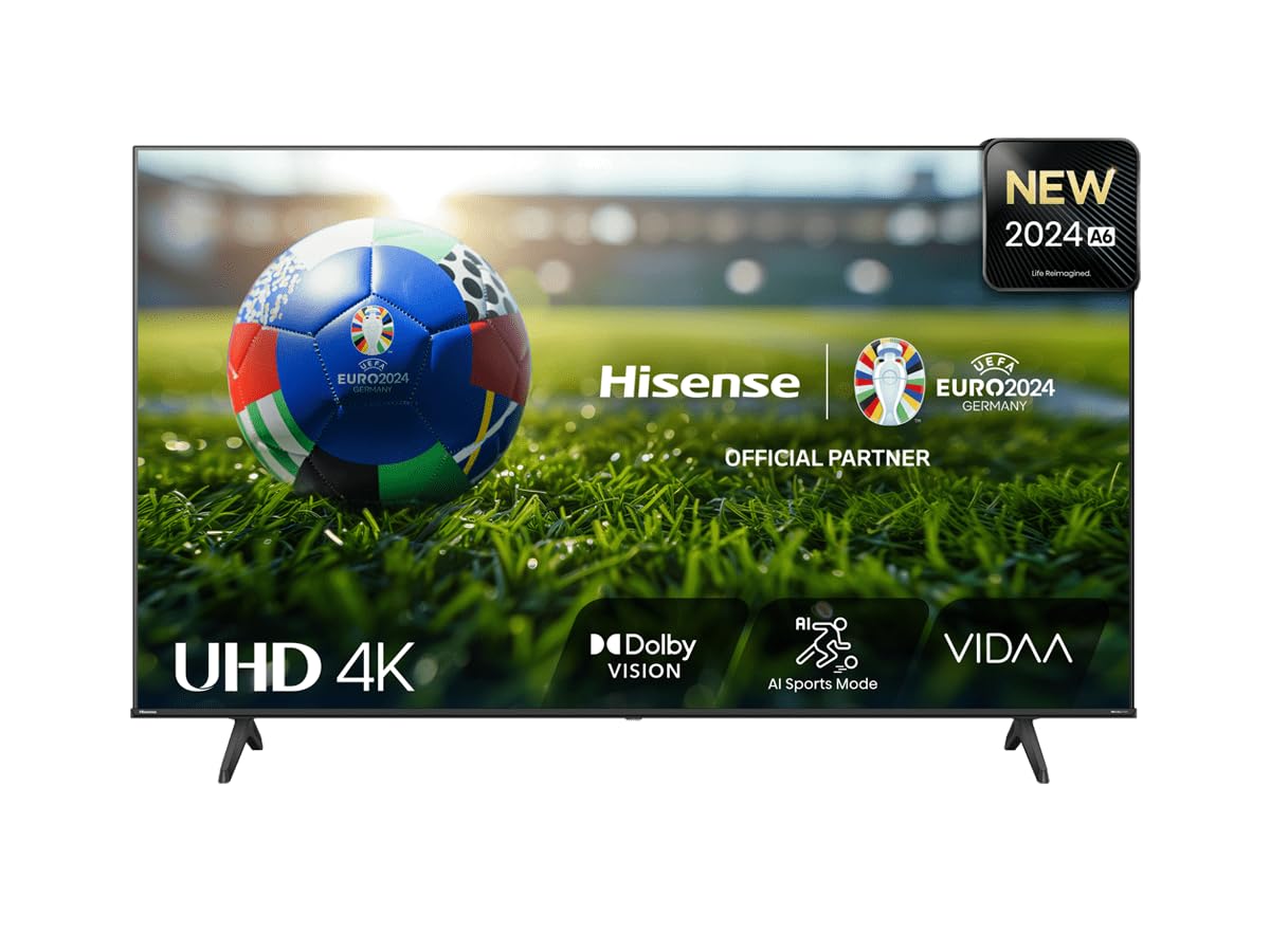 Hisense Pantalla UHD 4K de 50" 50A6NV, VIDAA Smart TV, 50 Pulgadas, Dolby Vision, Modo Juego Plus, DTS Virtual X, Control por Voz televisor, Doble Control de Volumen, (Nuevo 2024)