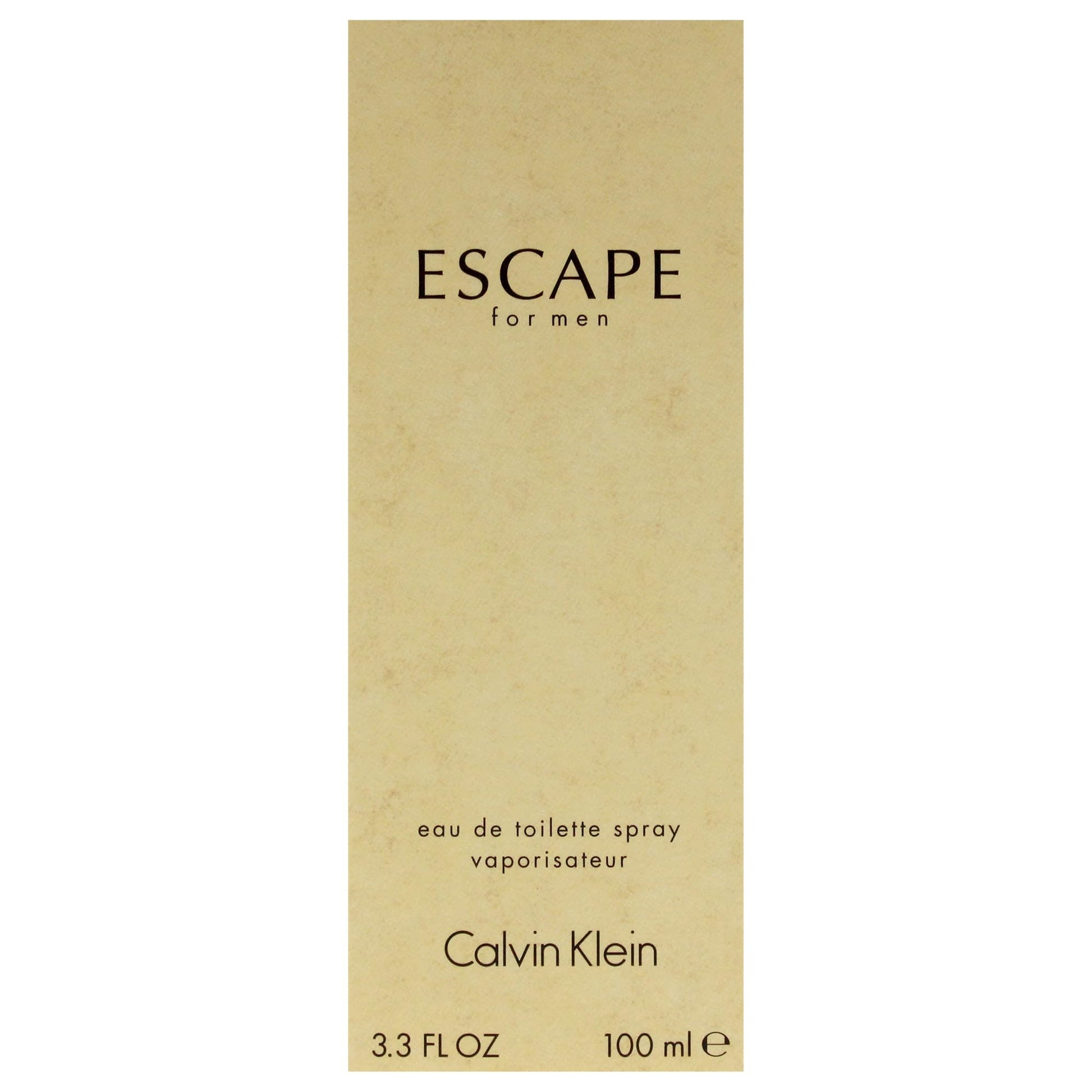 Calvin Klein Escape Spray para Hombre, 3.4 Oz/100 ml