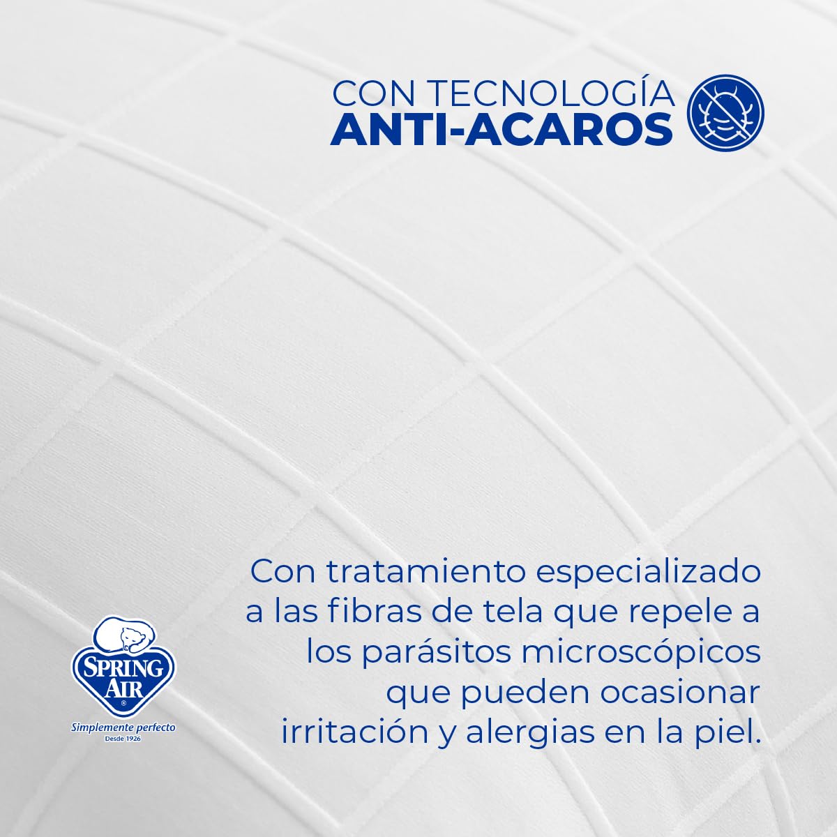 Almohadas Spring Air Essence Durazno Pack 2 soporte cabeza y cuello anti ácaros e hipoalergénico