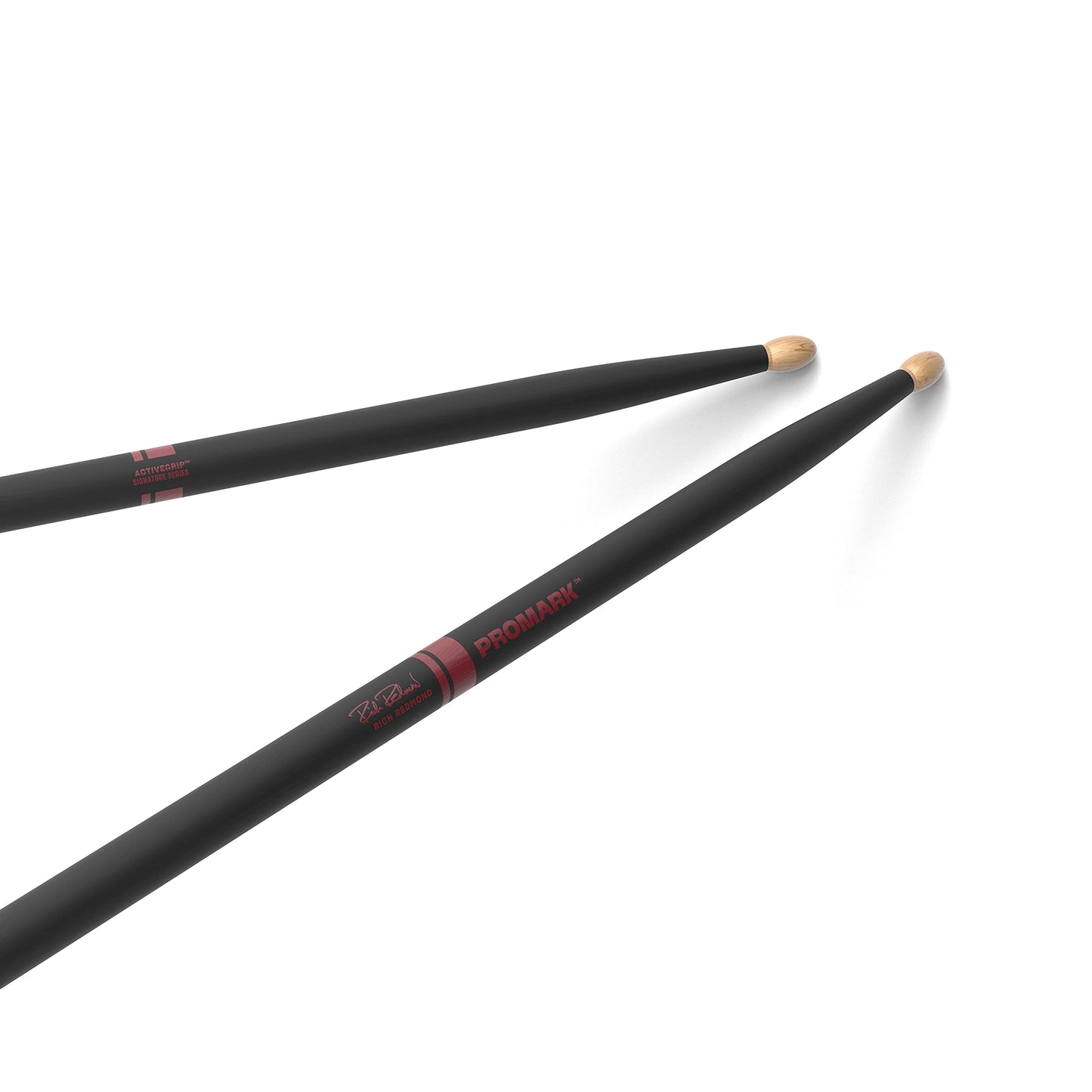 ProMark Baquetas Bateria - Rich Redmond Drumsticks - ActiveGrip - Acabado de agarre activo, Punta de madera ovalada, Madera de nogal americano - 1 par