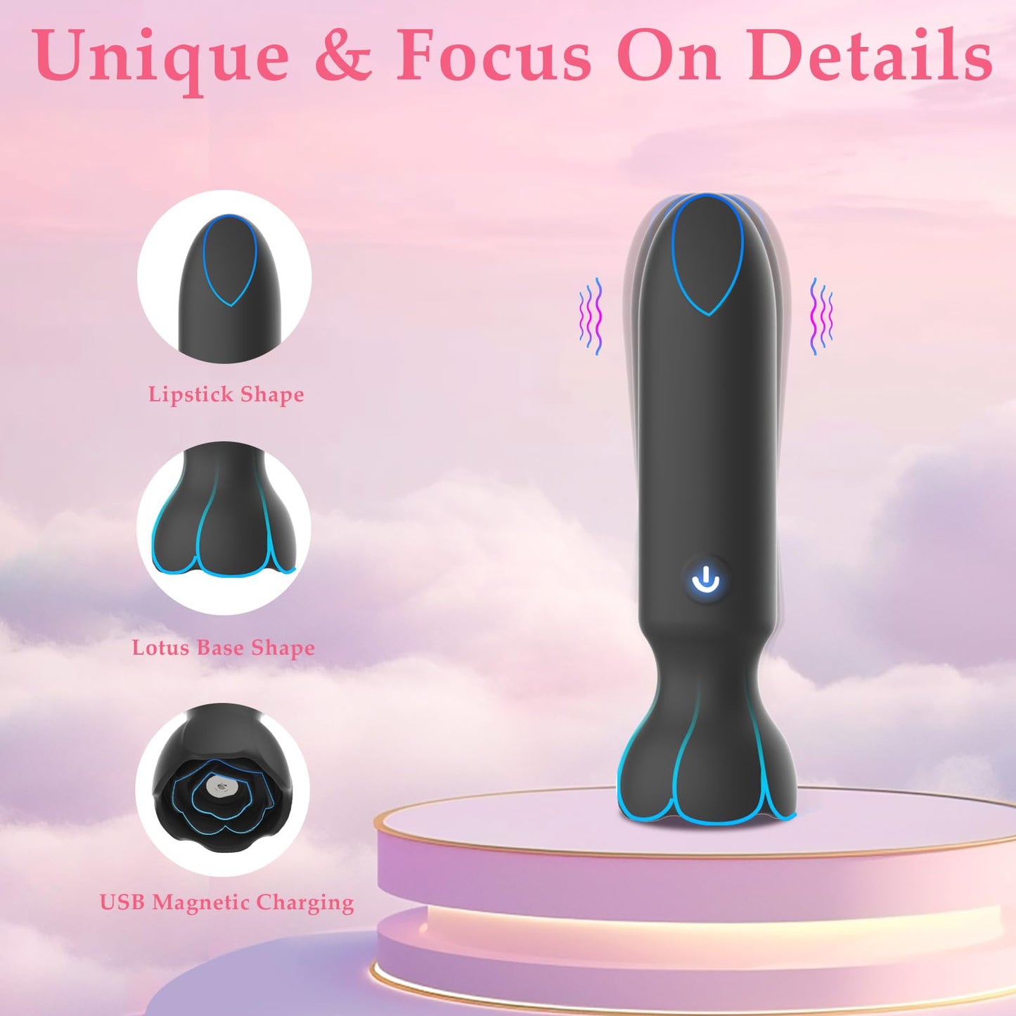AXIVUX Mini Vibrador Bala Para Adultos: Vibradores Controlados Por App, Juguetes Sexuales Femeninos Con 9 Modos De Vibración, Consolador Con Efecto Lápiz Labial Para El Punto G Y El Clítoris, Vibrador