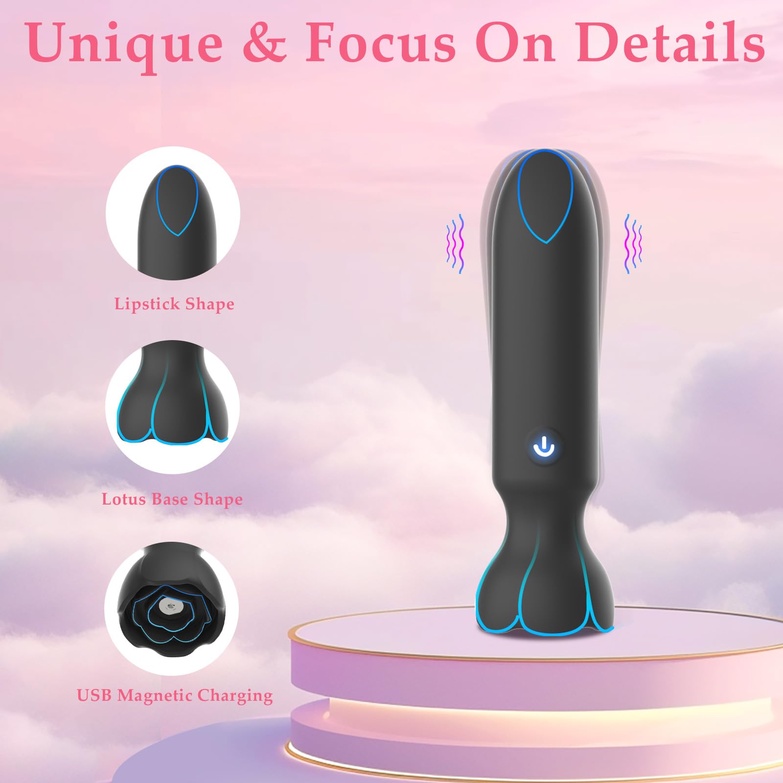 AXIVUX Mini Vibrador Bala Para Adultos: Vibradores Controlados Por App, Juguetes Sexuales Femeninos Con 9 Modos De Vibración, Consolador Con Efecto Lápiz Labial Para El Punto G Y El Clítoris, Vibrador