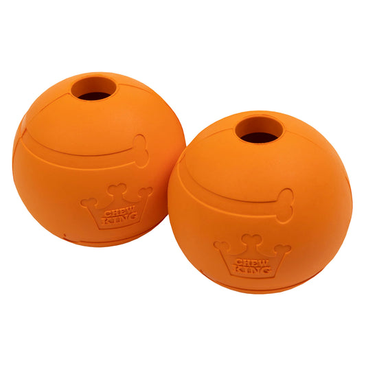 Chew King Bolas de Goma con Sabor a Tocino de 3 Pulgadas, Paquete de 2