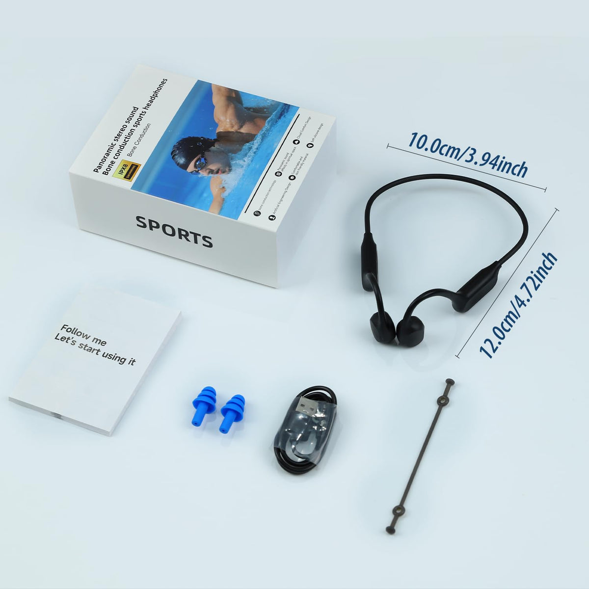 Auriculares de Conducción Ósea Flemikie IPX8 Impermeables