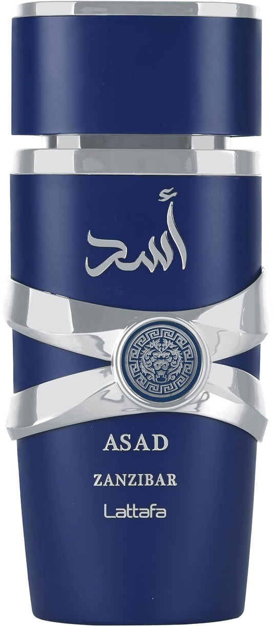 Lattafa Asad Zanzibar Eau de Parfum Spray for Unisex, 3.4 Ounce