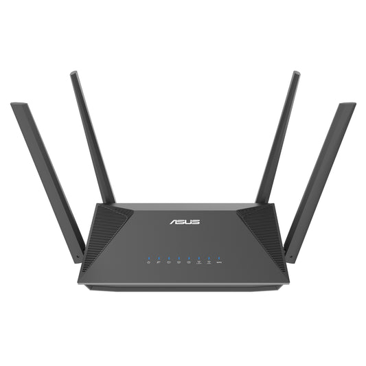ASUS Router RT-AX52 (AX1800) WiFi 6 de Doble Banda, protección instantánea, programación de Control Parental, VPN incorporada, Compatible con AiMesh