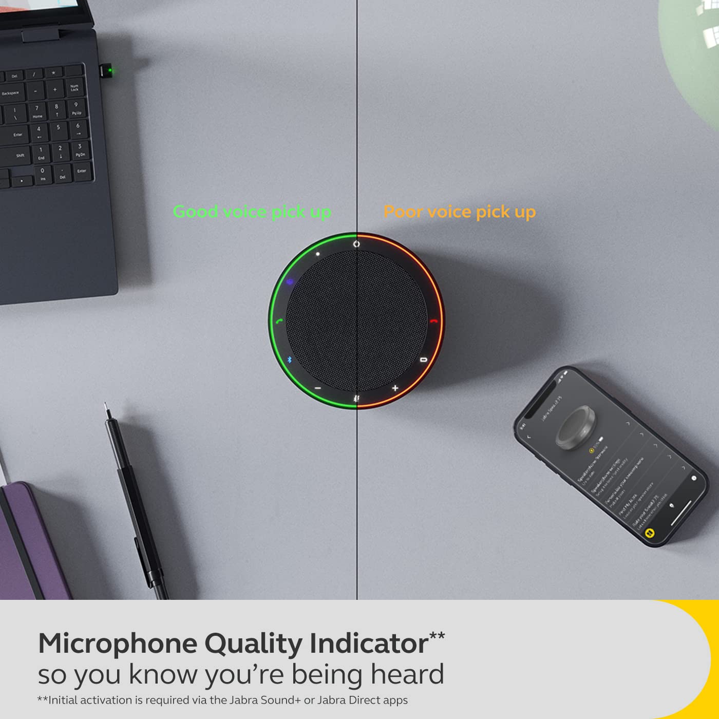 Jabra Speak2 75 - Altavoz inalámbrico Bluetooth - 4 micrófonos con cancelación de Ruido, Altavoces de Rango Completo de 65 mm y Audio de Banda superancha, Altavoz Certificado de