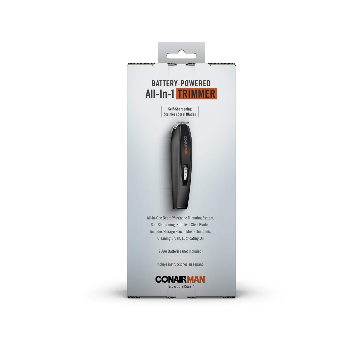 Conair Man All-in-One Beard & Mustache Trimmer; Battery Operated