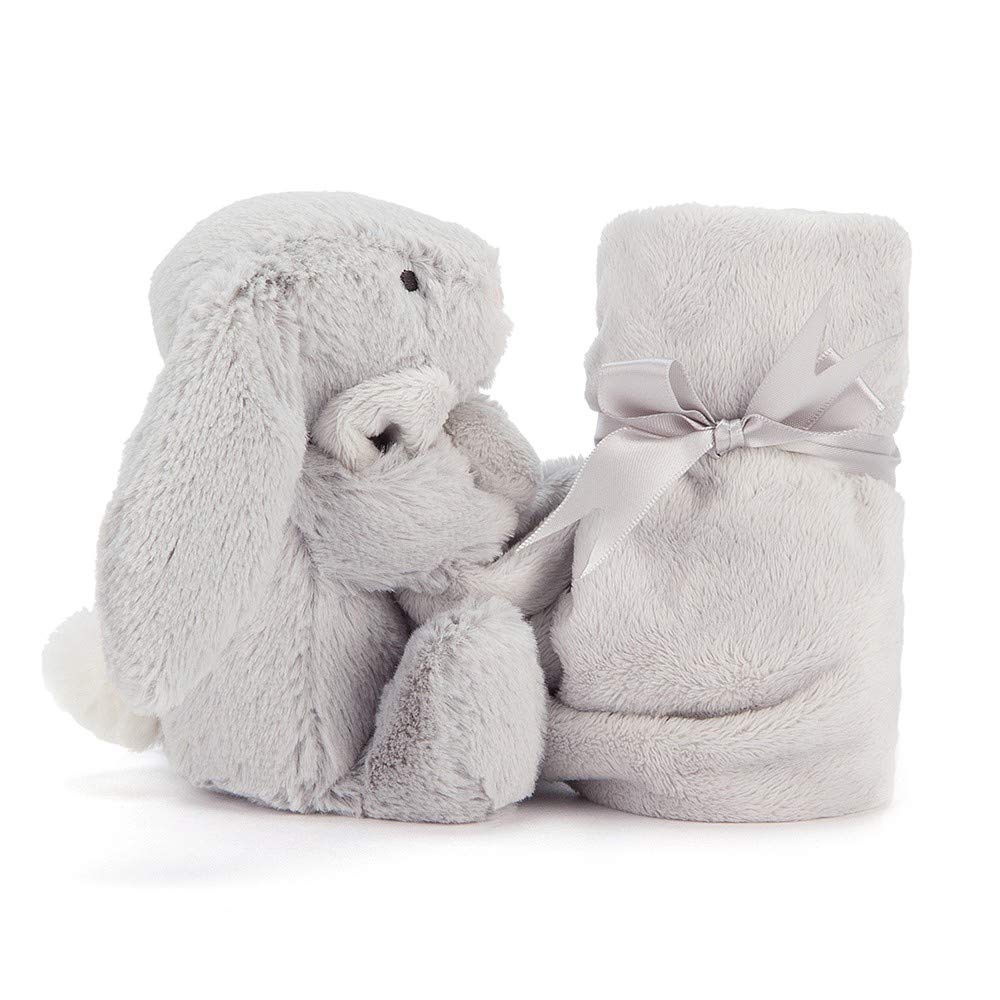 Jellycat Bashful - Chupete de Conejito Gris, 13.5 Pulgadas, Manta de Seguridad y Amor para bebés, Regalo para bebé