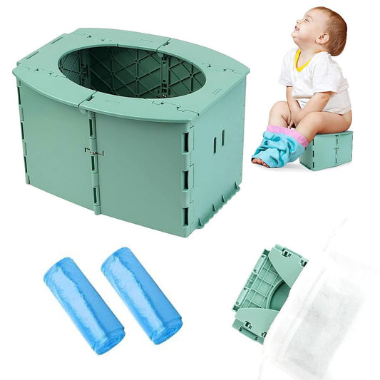 Orinal de viaje para niños, orinal portátil para viajes de niños, reutilizable portátil plegable para niños pequeños, asiento para orinal para entrenamiento de bebé para ir al baño, aplicar al