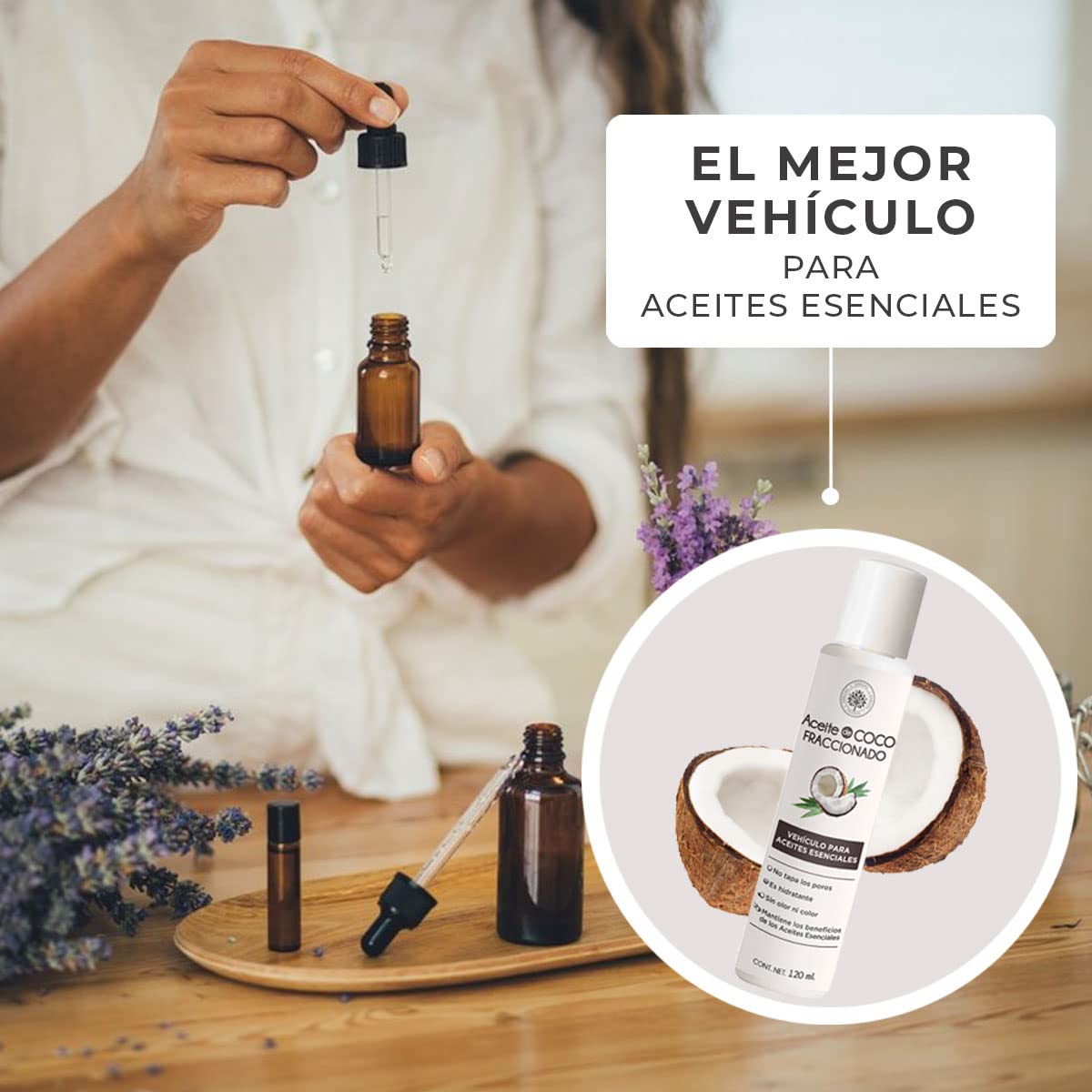 Árbora Aceite de Coco Fraccionado y Almendras para piel uñas y cabello